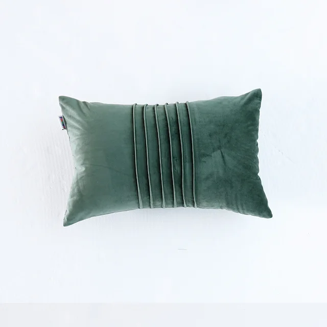 Crepe Organ Hugging Pillow Case Solid Color Holland Velvet Sofa Cushion Pillow Emerald Green - Shop at LoveMi