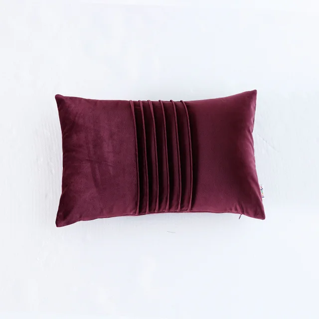 Crepe Organ Hugging Pillow Case Solid Color Holland Velvet Sofa Cushion Pillow Purple - Shop at LoveMi