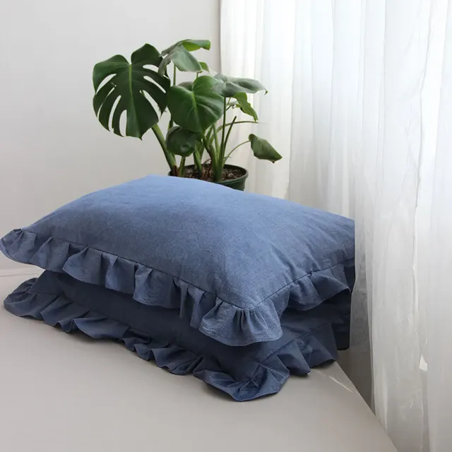 Pure Cotton Ruffled Pillowcase, A Pair Of Single Pillowcases H - Shop at LoveMi