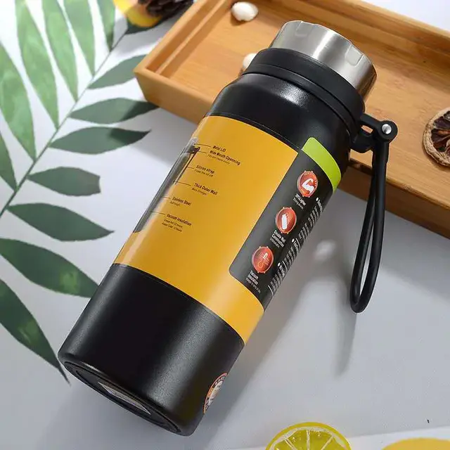 Portable Portable Outdoor Sports Thermos Cup Black - Shop at LoveMi