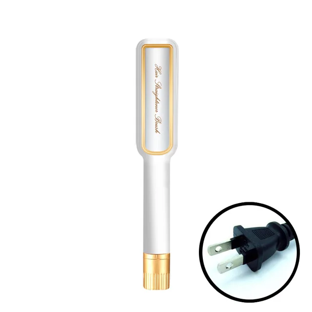 Hair Straightener, Electric Splint, Straight Clamp, Ceramic Hair Straightener, Straight Plate, Black Electronic Thermostat, American Standard Hair ... White - Shop at LoveMi