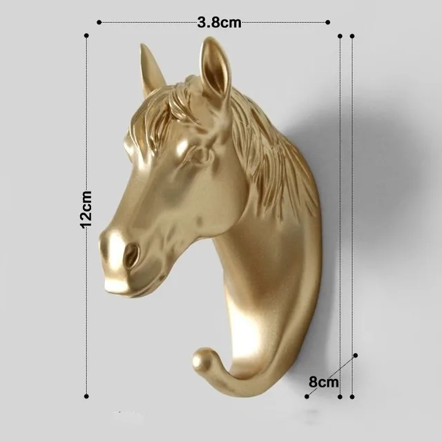 Hook Coat Decorative Hook Sticking Animal Head Wall Hanging Home Wall Decor Seamless Horse - Shop at LoveMi