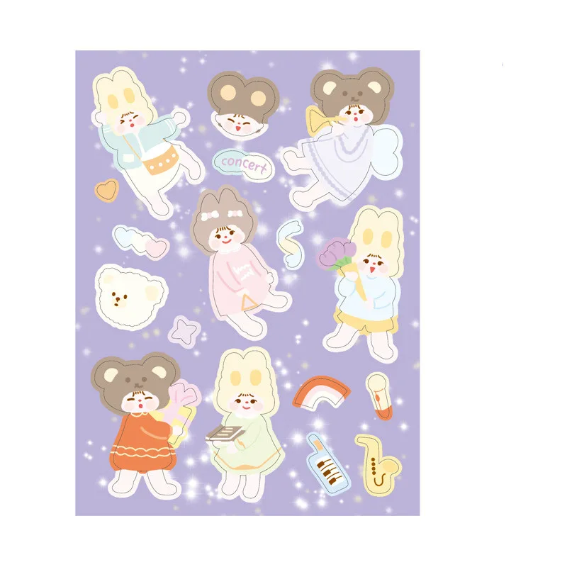 Fresh Cartoon Hand Account Diary DIY Decoration Material Stickers