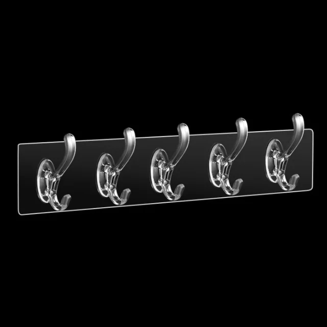 Bold crystal hooks non marking sticking hooks no punching Transparent 5 Hooks - Shop at LoveMi