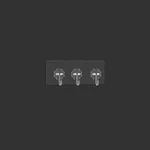 Transparent Metal 3 Hooks