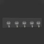 Transparent Metal 5 Hooks