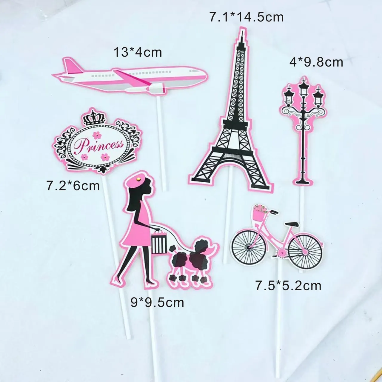 Birthday Cake Decoration Romantic Dessert Table - Paris Shopping Set - View 1