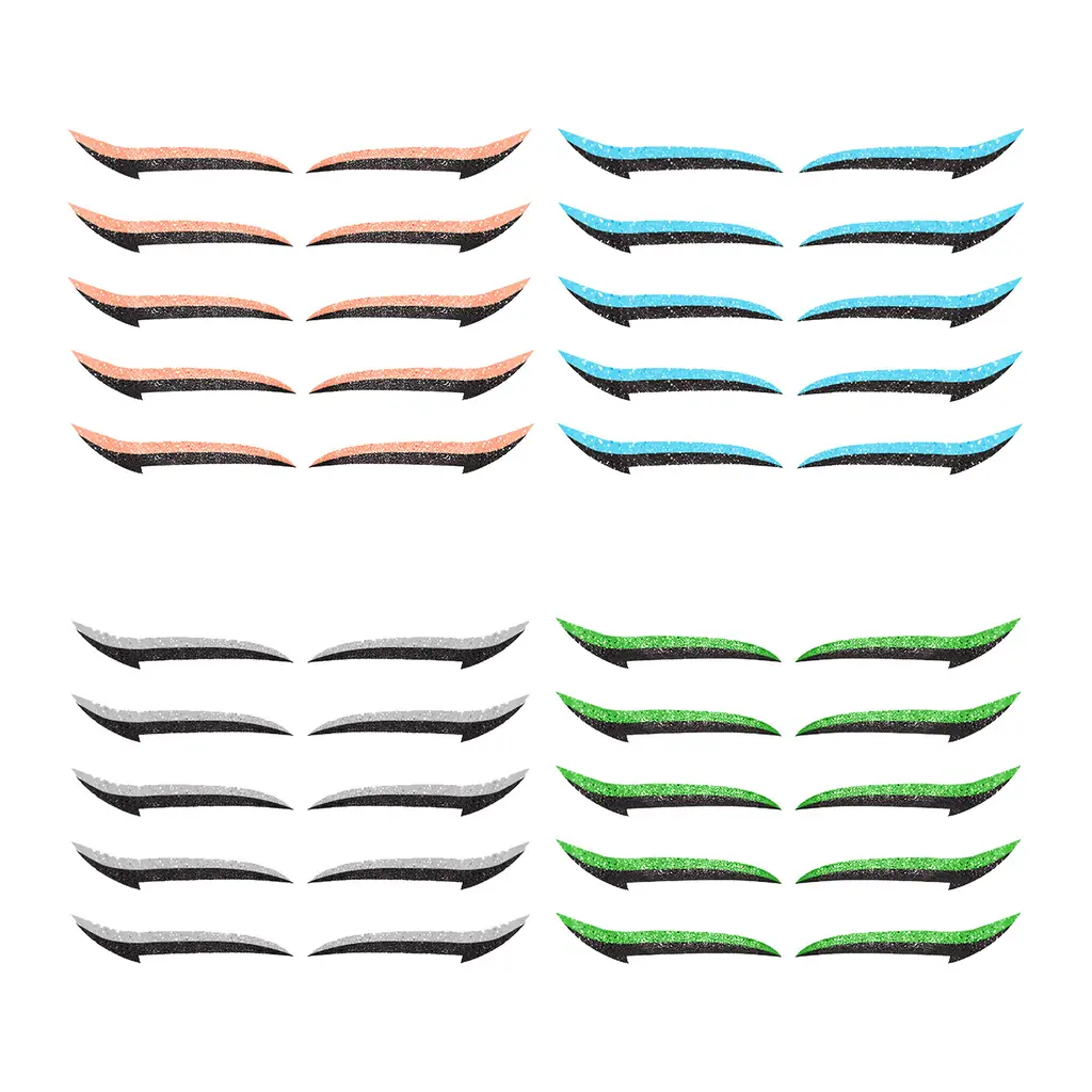Reusable Eyeliner Stickers - Orange Green Grey Blue