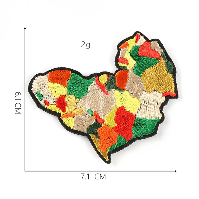 Computer Embroidery Logo Processing Custom Clothing Accessories Flag Map Back Adhesive Cloth Badge Ironing Patch A5 - Shop at LoveMi