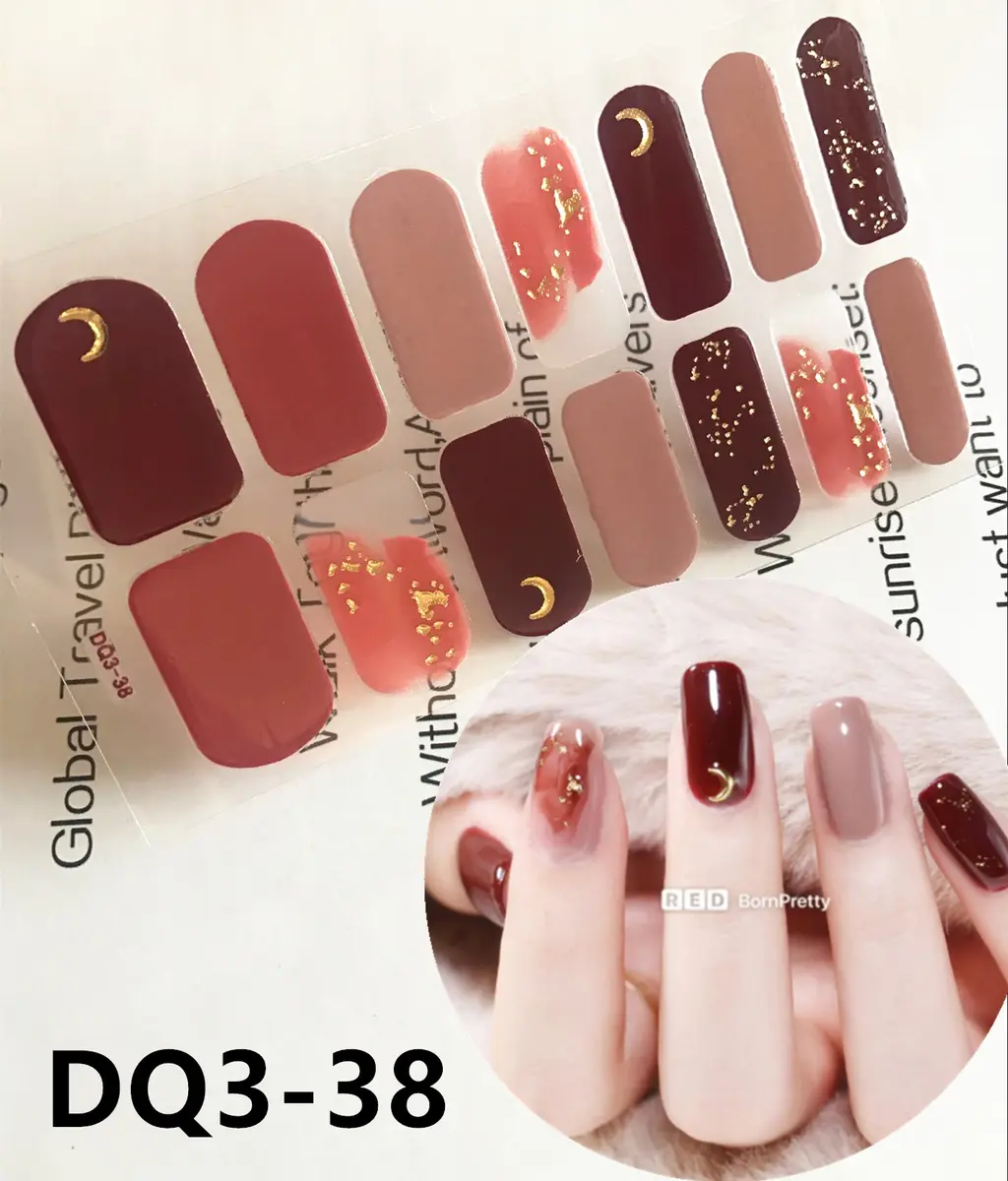 Waterproof And Long Lasting 3d Nail Stickers - J
