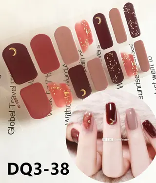 Waterproof And Long Lasting 3d Nail Stickers - J