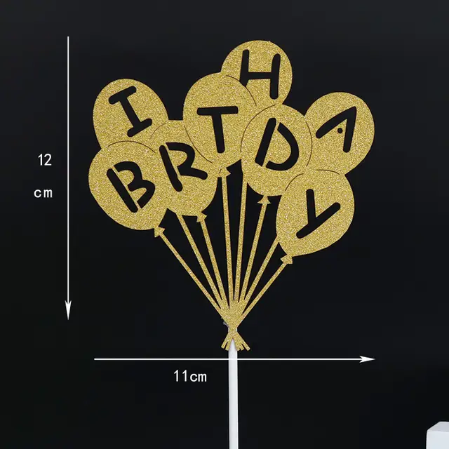 Cake Decoration Insert Wedding Antler Flower Fairy Balloon Happybirthday Shiny Insert Paper Card C55 - Shop at LoveMi