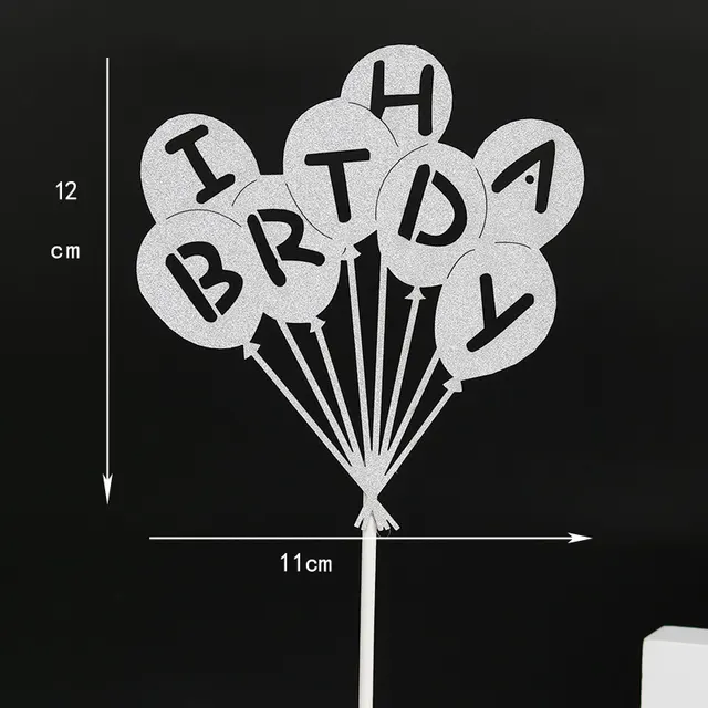 Cake Decoration Insert Wedding Antler Flower Fairy Balloon Happybirthday Shiny Insert Paper Card C56 - Shop at LoveMi