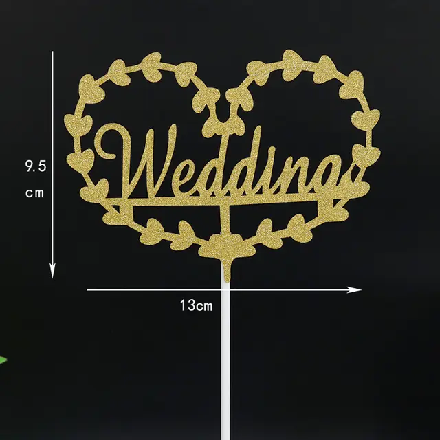 Cake Decoration Insert Wedding Antler Flower Fairy Balloon Happybirthday Shiny Insert Paper Card C77 - Shop at LoveMi