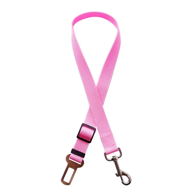 Adjustable Pet Cat Dog Car Seat Belt Pet Seat Vehicle Dog Harness Lead Clip Safety Lever Traction Dog Collars Dogs Accessoires Pets Products Pink - Shop at LoveMi