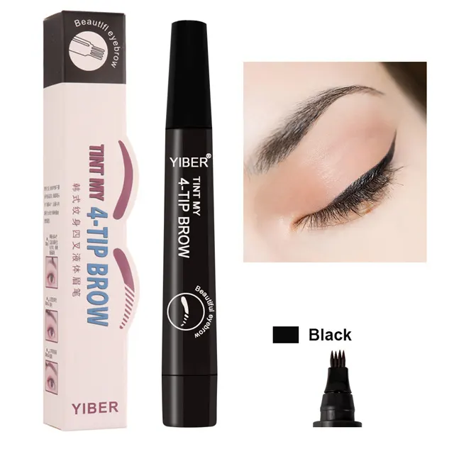 Drawing Eyebrow Pencil YIBER Eyebrow Pencil Double headed Four Bifurcated Liquid Eyebrow Pencil Thick Multi color Anti watercolor Makeup Dyed Eyebrow Pencil Lasting 05 - Shop at LoveMi