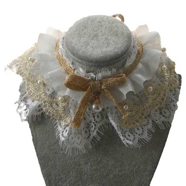 Cat Scarf Lace Dog Scarf Triangle Scarf White - Shop at LoveMi