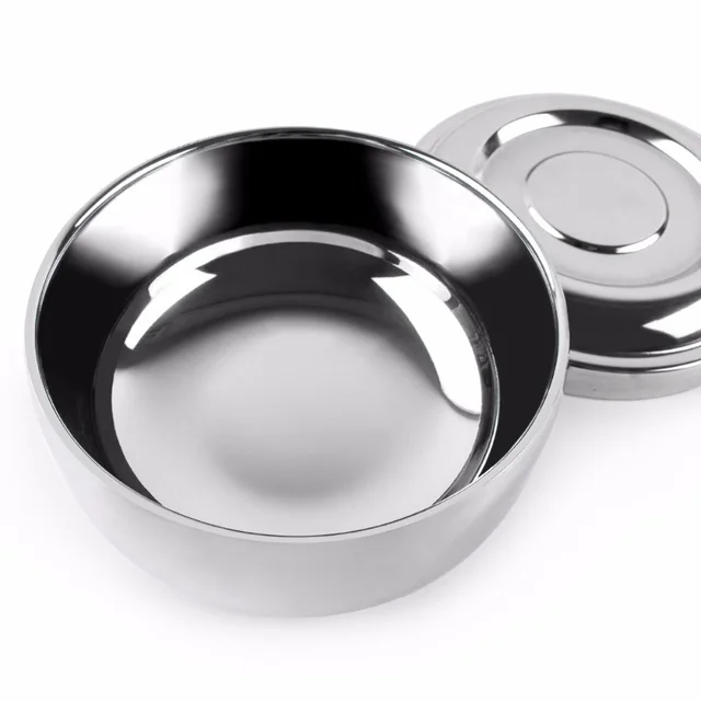 Men'S Silver Shaving Soap Bowl Stainless Steel Shaving Soap Bowl Shaving Brush Holder Silver - Shop at LoveMi