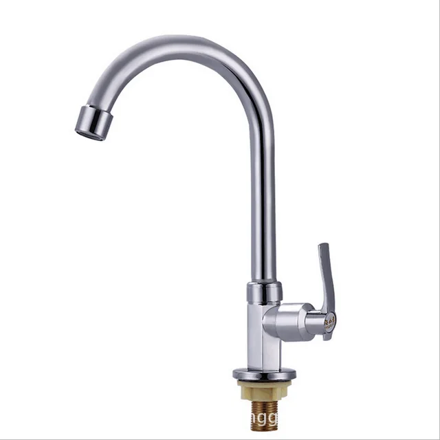 Mayitr Stainless Steel 360 Degree Swivel Water Tap Single Hole Kitchen Cold Basin Sink Tap Faucet For Household Hardware Silvery - Shop at LoveMi