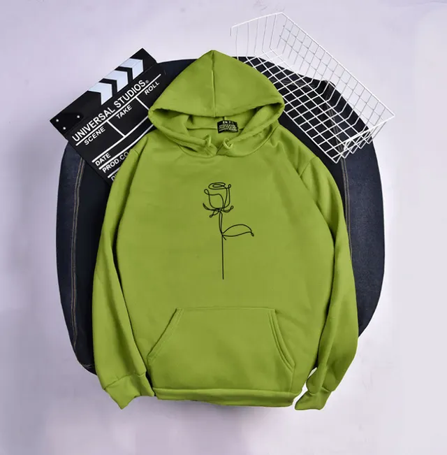 The New Graffiti Rose Is Simple And Loose In Print Green - Shop at LoveMi