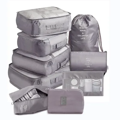 Luggage Storage Bag Travel Goods Storage Set Gray - Shop at LoveMi