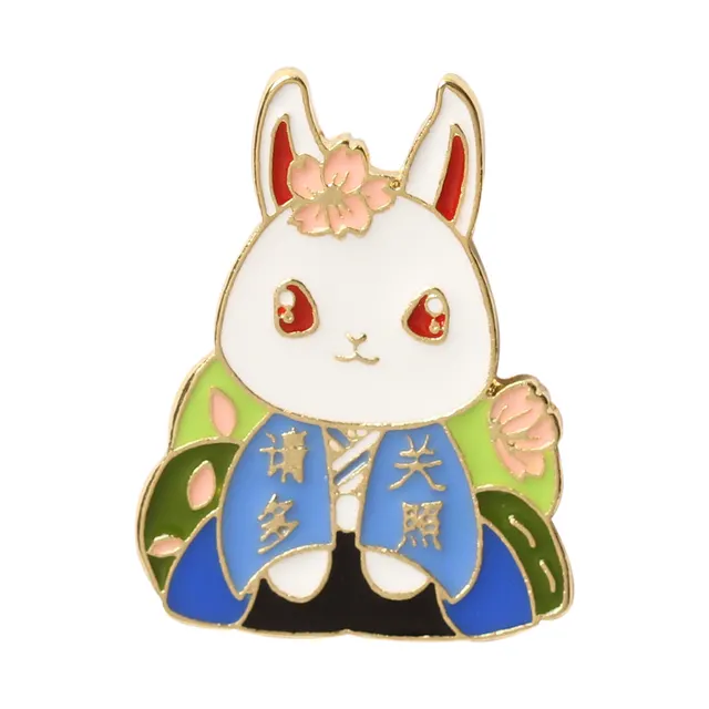 Cartoon Creative Cute Student Girl With Schoolbag Dripping Oil Collar Pin Corsage White - Shop at LoveMi