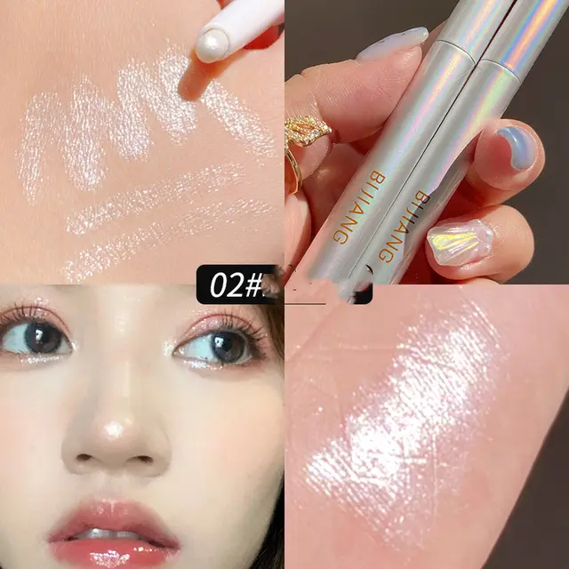 Star eye double head silkworm pen eye makeup female pearl cicada pen natural matte highlight Li Jiaqi recommends brightening liquid - Shop at LoveMi