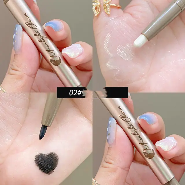 Star eye double head silkworm pen eye makeup female pearl cicada pen natural matte highlight Li Jiaqi recommends brightening liquid - Shop at LoveMi