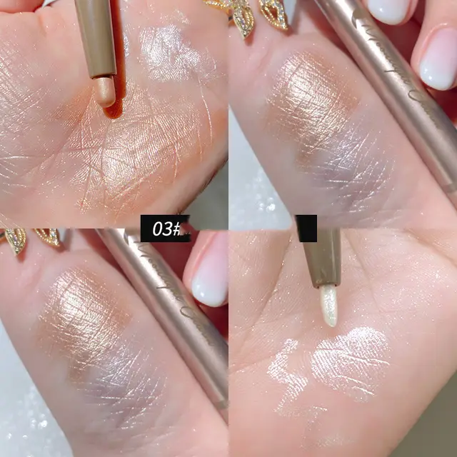 Star eye double head silkworm pen eye makeup female pearl cicada pen natural matte highlight Li Jiaqi recommends brightening liquid - Shop at LoveMi
