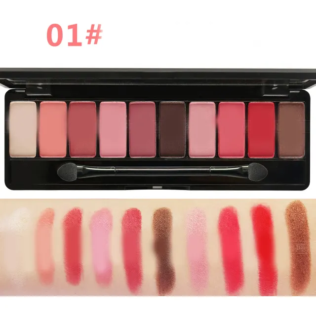 Ten color Sakura Girl Eyeshadow Pink Peach Blossom Mermaid Pearlescent Matte Eyeshadow Palette - Shop at LoveMi