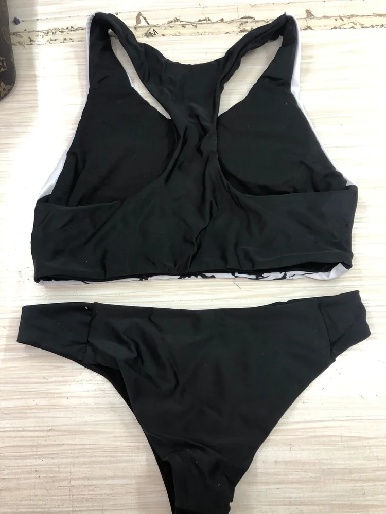 Tiger Print Sexy Zipper Bikini Split Swimsuit Women Without Zipper S - Shop at LoveMi