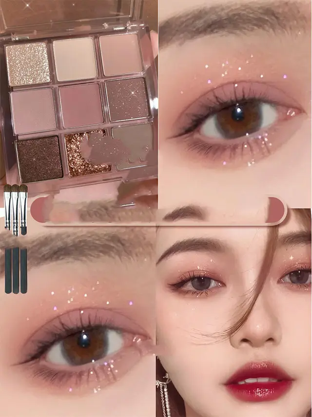 Student Glitter Pearlescent Waterproof Super Glitter Cowherd Eyeshadow A2A - Shop at LoveMi