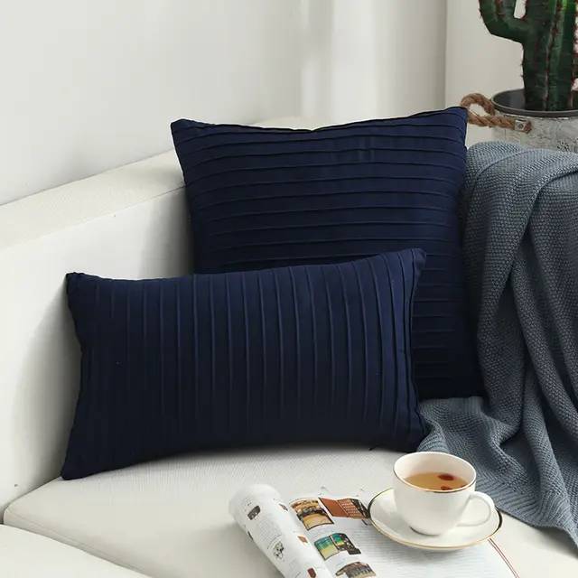Nordic Simple Suede Vertical Clause Cushion Cover Nordic Style Furniture Sofa Cushion Pillow Stock G - Shop at LoveMi