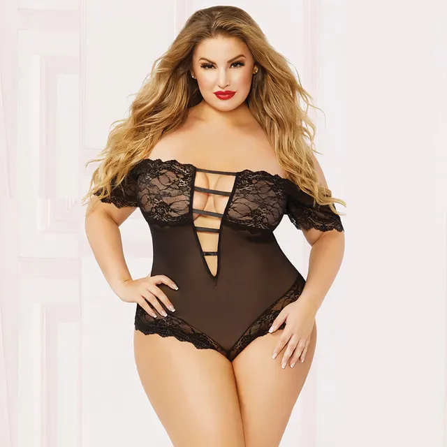 European And American Sexy Lace One Shoulder Jumpsuit Black - Shop at LoveMi