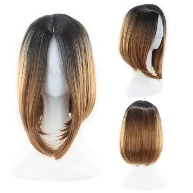 foreign trade new wig European and American women"s short straight hair gradient Bobo Bobo Bobo Bobo - Shop at LoveMi