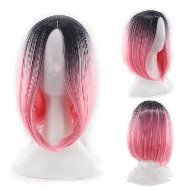 foreign trade new wig European and American women"s short straight hair gradient Bobo Bobo Bobo Bobo - Shop at LoveMi