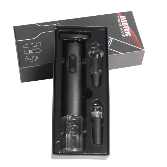 Gift Box Electric Wine Corkscrew Four Piece Wine Corkscrew Set Cross Border Corkscrew Gift Box Electric Wine Corkscrew Four Piece Wine Corkscrew Se... New Product Dry Battery Electr - Shop at LoveMi