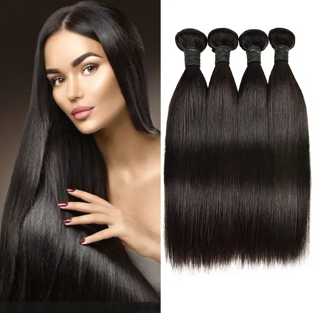 European And American Wigs, Real Hair Weaves, Natural Color, Smooth Hair Weaves 24Inch - Shop at LoveMi