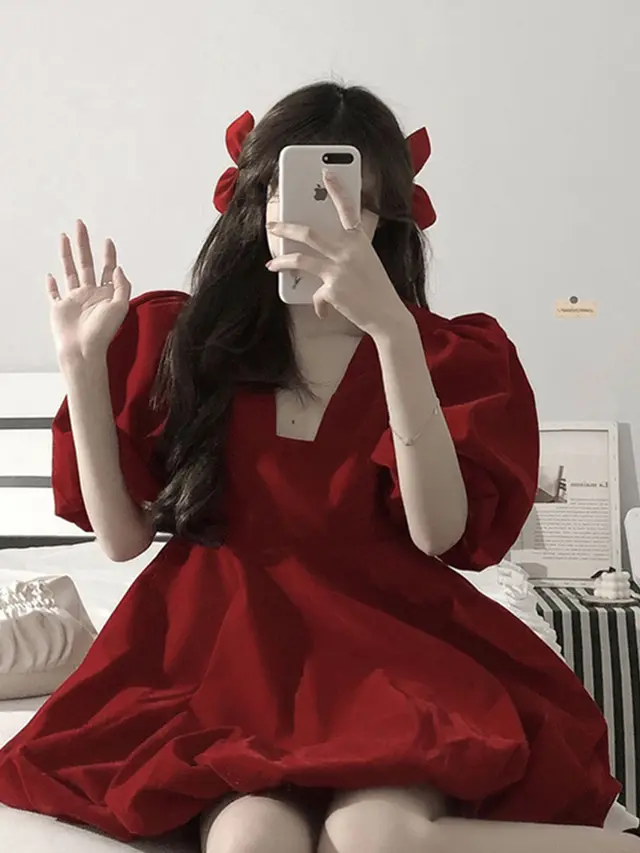 Dress Vintage Fugitive Princess Dress Red - Shop at LoveMi