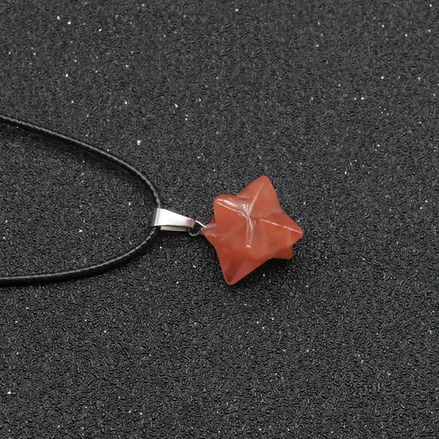 Agate Crystal Tiger'S Eye Agate Giant Satellite Merkabah Pendulum 3D Three Dimensional Six Pointed Star Pendant - Shop at LoveMi