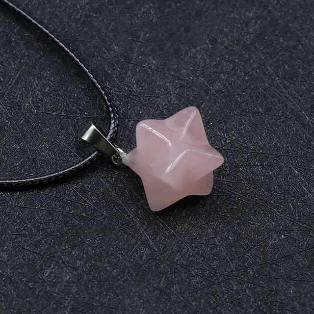 Agate Crystal Tiger'S Eye Agate Giant Satellite Merkabah Pendulum 3D Three Dimensional Six Pointed Star Pendant H - Shop at LoveMi