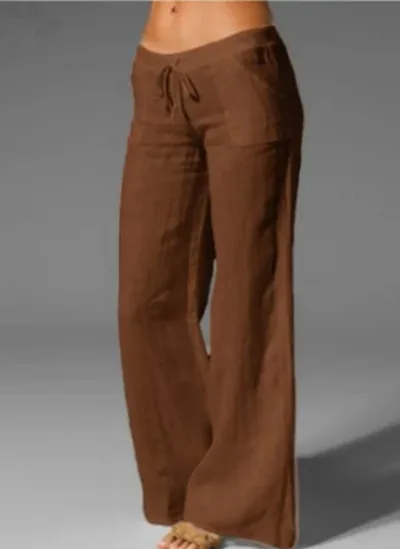 Spot Autumn And Winter Cross Border Women'S Casual Loose Trousers Stretch Waist Flared Yoga Pants Plus Size Women'S Pants Coffee - Shop at LoveMi