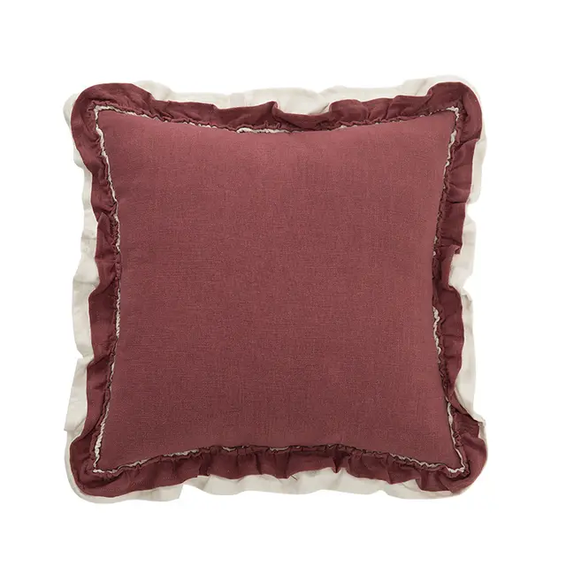 DUNXDECO Cushion Cover Decorative Pillow Case Simple Red - Shop at LoveMi