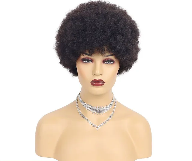 Short Wigs Human Hair Afro Kinky Curly 6Inch - Shop at LoveMi