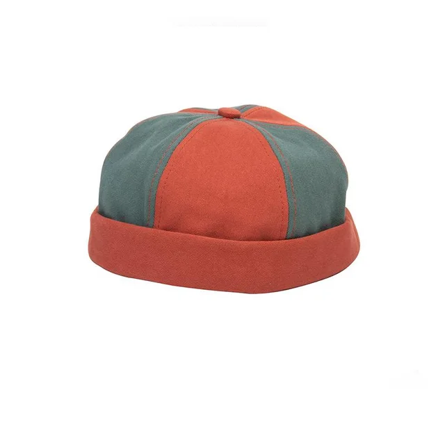 Street color matching melon hat Orange - Shop at LoveMi