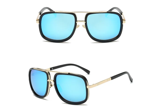 Visor Mirror Fashion Street Shooting Toad Mirror Black Ice Blue - Shop at LoveMi