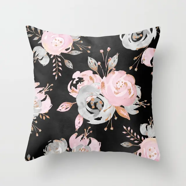 Pastoral Small And Pure And Flower Design Household Embrace Pillowcase Black - Shop at LoveMi