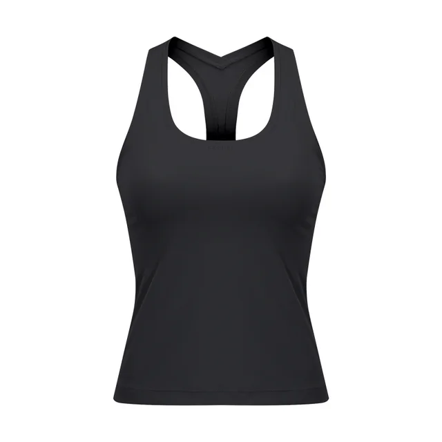 Women's Simple Tight Fitting Yoga Vest Black - Shop at LoveMi