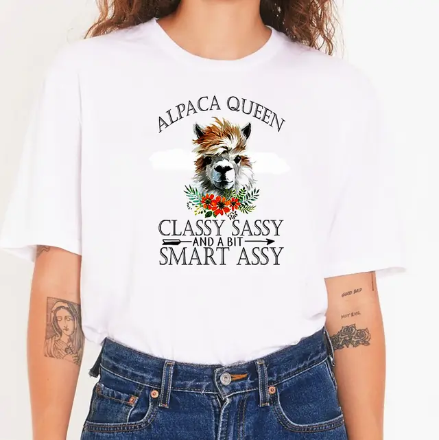 Round Neck Short Sleeve Printed Fashion Top T Shirt White - Shop at LoveMi