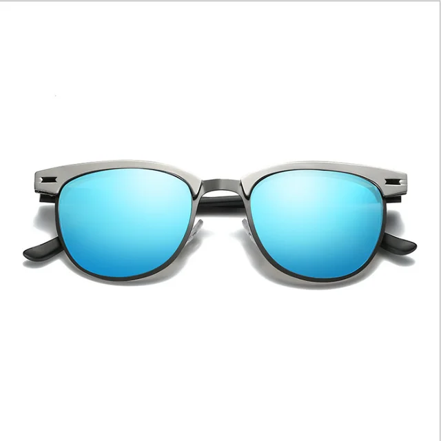 Fashion Diamond studded Ladies Glasses Driving Polarizer Gun Color Ice Blue - Shop at LoveMi